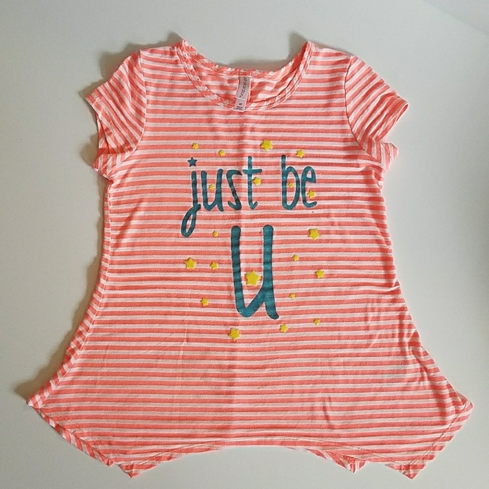 Xhilaration Orange & White Top